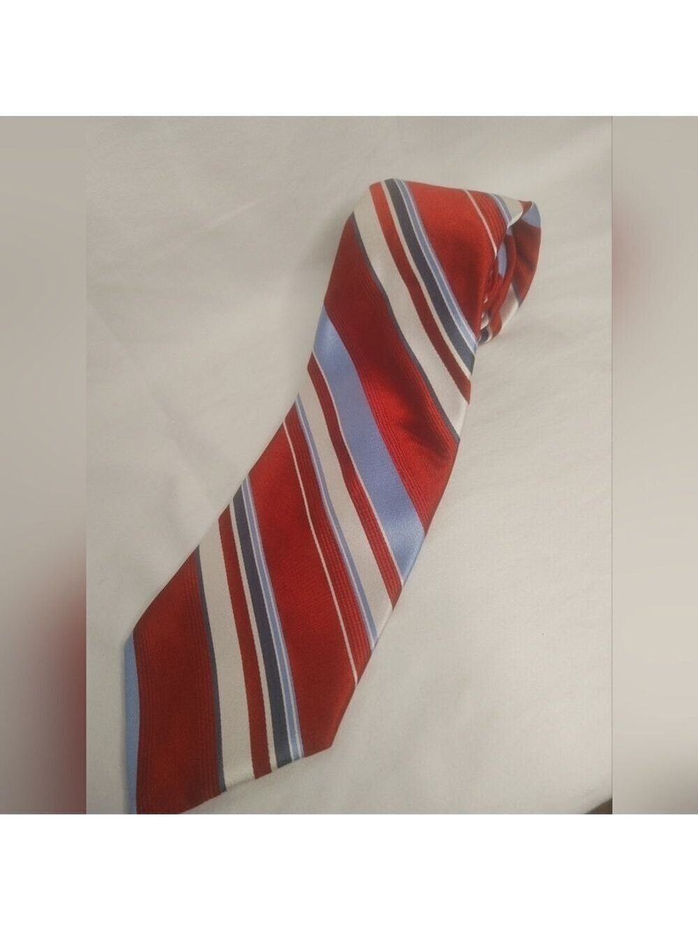 Jones New York Red and Blue Striped Tie